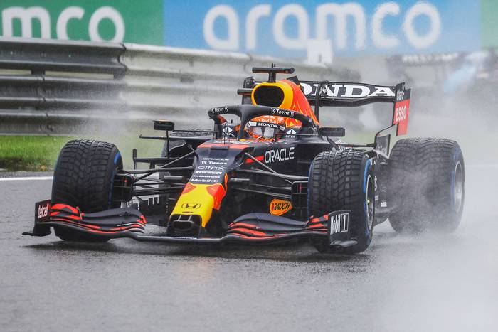 El piloto holandés de Red Bull, Max Verstappen, ayer, en el circuito de Spa-Francorchamps, en Bélgica. · Foto: Kenzo Tribouillard / AFP
