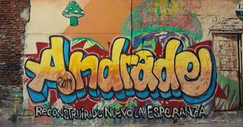 Un grafiti de Cabral en apoyo a Andrade, extraída de la cuenta de Facebook de este precandidato. Un grafiti de Cabral en apoyo a Andrade, extraída de la cuenta de Facebook de este precandidato.
