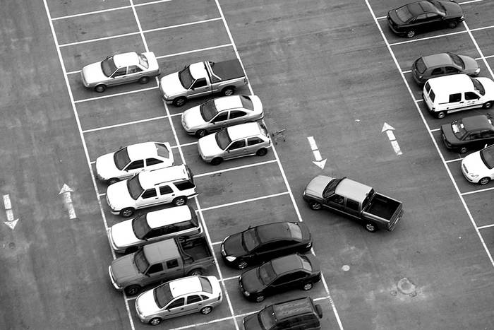 Estacionamiento en Punta Carretas. (archivo, febrero de 2009) · Foto: Pablo Nogueira