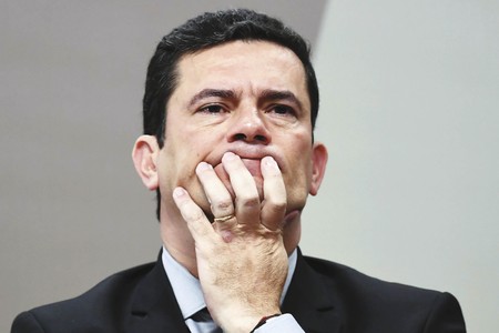 Sérgio Moro durante su comparecencia ante la Comisión de Constitución y Justicia del Senado en Brasilia, el 19 de junio. · Foto: Evaristo Sa, AFP Sérgio Moro durante su comparecencia ante la Comisión de Constitución y Justicia del Senado en Brasilia, el 19 de junio. · Foto: Evaristo Sa, AFP