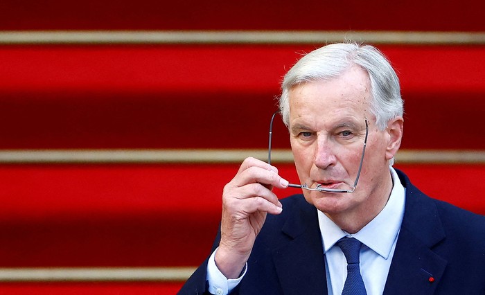 Michel Barnier. · Foto: Sarah Meyssonnier, pool, AFP