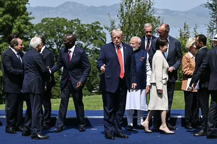 Donald Trump, durante la reunión del G7, el 17 de junio en Évian, Francia. · Foto: Mandel Ngan, AFP
