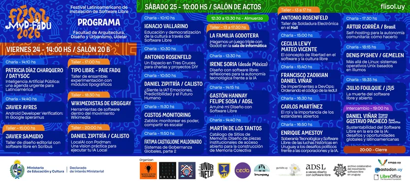 Grilla de actividades, Flisol 2026