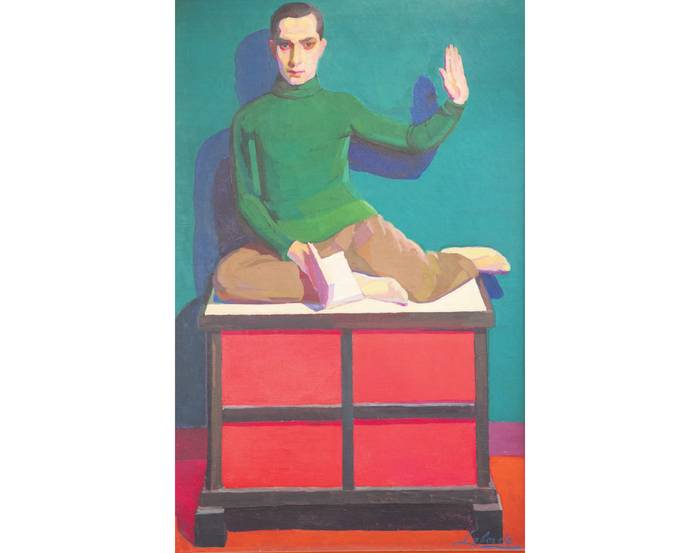 _Retrato de Luis E. Pombo_ (c. 1928). Guillermo Laborde. Óleo sobre tela. 169 x 110 cm.