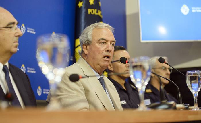 Luis Alberto Heber, este miércoles, en el Ministerio del Interior. · Foto: Mara Quintero