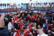 Los jugadores de Nacional, tras la obtención del título del campeonato Apertura. Foto: Iván Franco