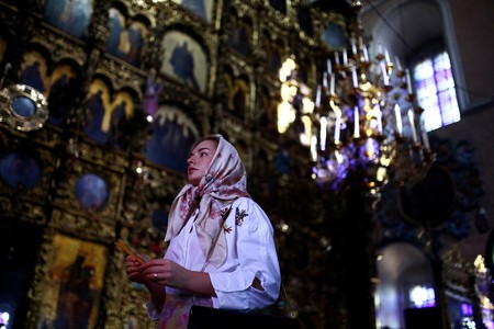 Iglesia de San Pedro y San Pablo en Kazán, el 18 de junio de 2018, durante el torneo de fútbol de la Copa Mundial Rusia 2018. · Foto: Benjamín Cremel, AFP Iglesia de San Pedro y San Pablo en Kazán, el 18 de junio de 2018, durante el torneo de fútbol de la Copa Mundial Rusia 2018. · Foto: Benjamín Cremel, AFP