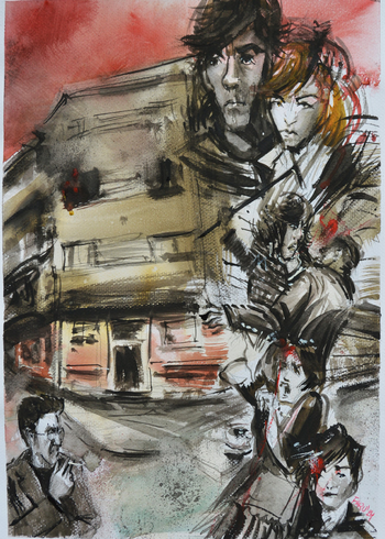 Foto principal del artículo 'Un crimen revisitado: 30 años de En sangre propia' · Ilustración: Jorge Faruelo