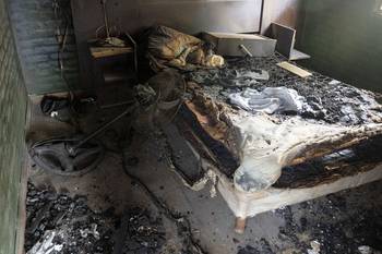 Casa quemada en Pueblo Cardozo Chico, en Tacuarembó. · Foto: Alessandro Maradei