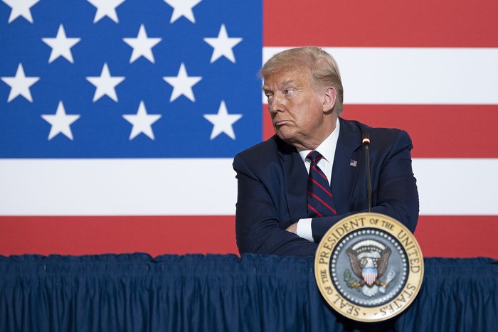 Donald Trump, ayer, en Washington.  · Foto: Jim Watson, AFP