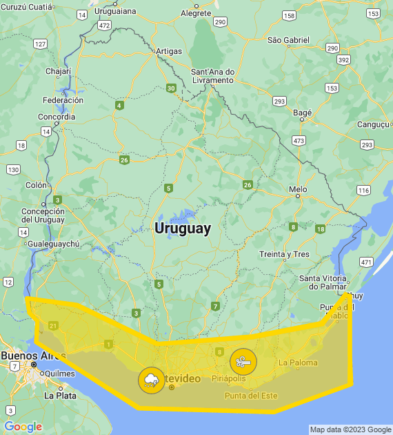 mapa alerta