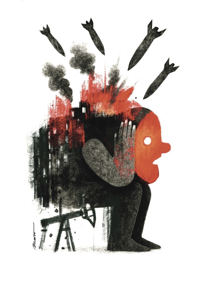 Foto principal del artículo 'Alerta roja internacional' · Ilustración: Federico Murro