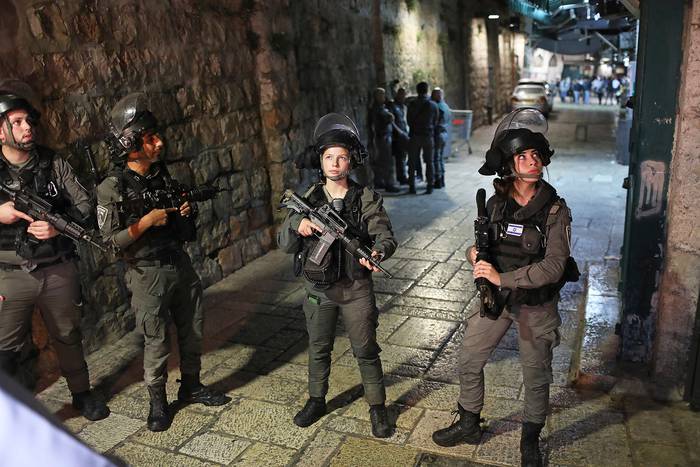 Policía Israelí, el 17 de noviembre, en la Ciudad Vieja de Jerusalén. · Foto: Abir Sultan, Efe