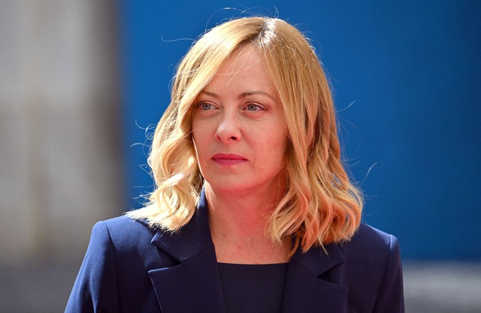 Giorgia Meloni, primera ministra italiana, el 18 de mayo, en Roma. · Foto: Alberto Pizzoli, AFP