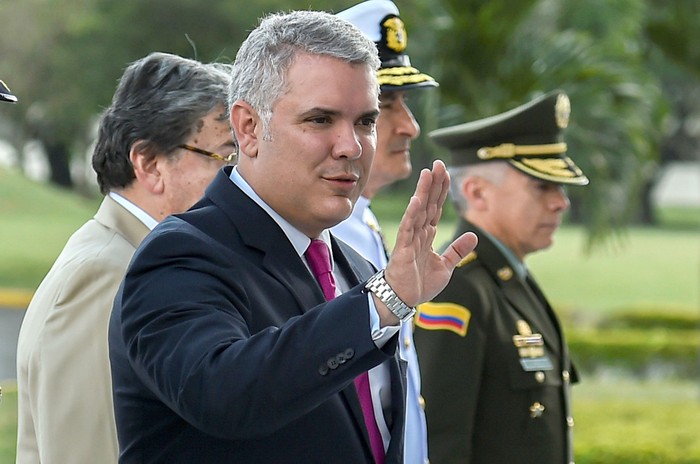 Iván Duque, presidente colombiano, en Cali, Colombia.

 · Foto: Luis Robayo, AFP
