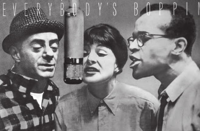 Lambert, Ross y Jon Hendricks en la portada de uno de los discos del trío