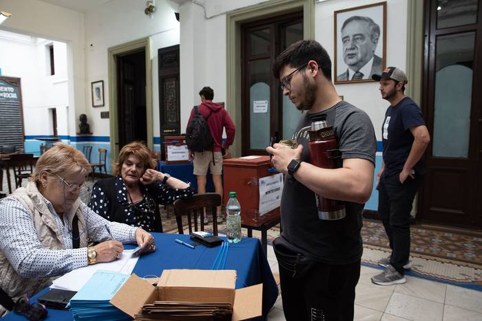Elecciones de Jóvenes Blancos, el 29 de octubre, en Montevideo. · Foto: Martín Varela Umpiérrez