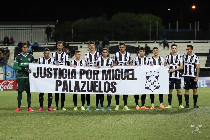 Wanderers reclama justicia por Miguel Palazuelos. Foto: Montevideo Wanderers.