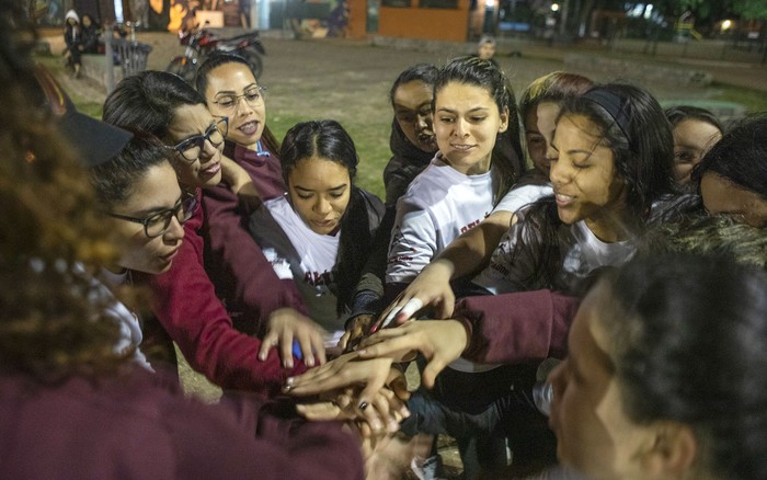 Entrenamiento de la selección uruguaya femenina de kickingball. · Foto: .