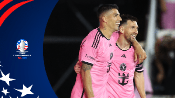 Luis Suárez y Lionel Messi en el Inter de Miami.