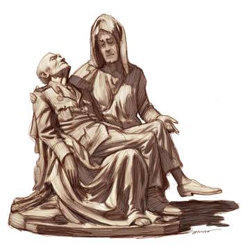 Foto principal del artículo 'Los viejitos presos' · Ilustración: Federico Murro