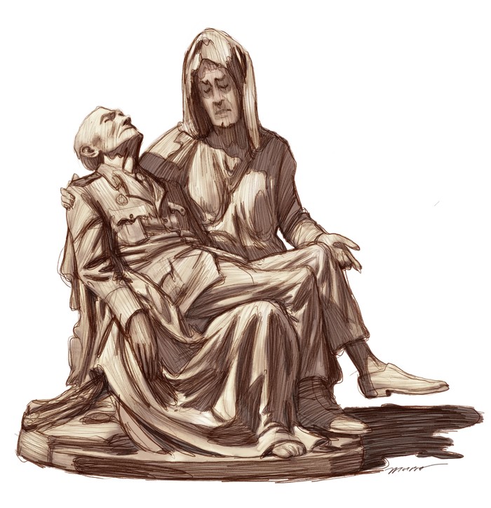 Foto principal del artículo 'Los viejitos presos' · Ilustración: Federico Murro