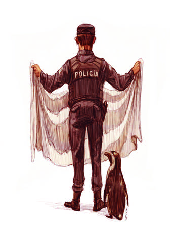 Foto principal del artículo 'El periodismo, fauna bajo amenaza' · Ilustración: Federico Murro