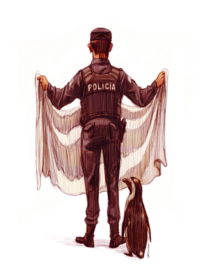 Foto principal del artículo 'El periodismo, fauna bajo amenaza' · Ilustración: Federico Murro