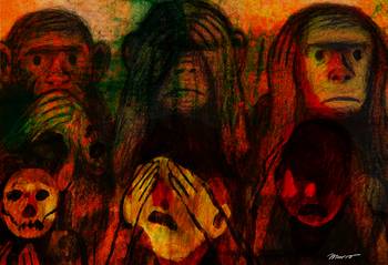 Foto principal del artículo 'Desde el río hasta el mar, dos Estados' · Ilustración: Federico Murro