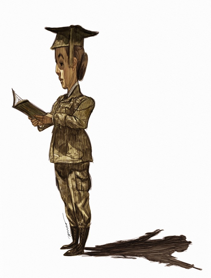 Foto principal del artículo 'Cultura de defensa y defensa de la cultura' · Ilustración: Federico Murro