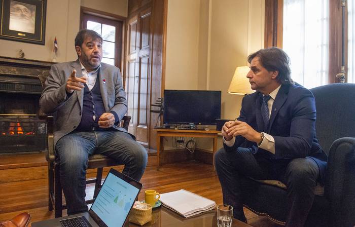 Fernando Pereira y Luis Lacalle Pou (archivo, julio de 2022). · Foto: Alessandro Maradei
