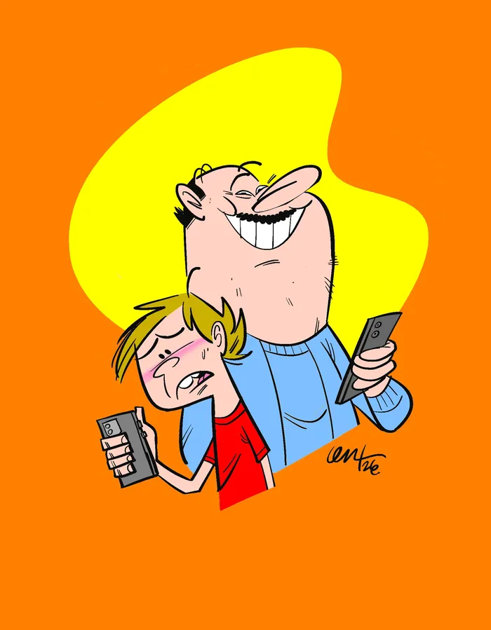 Foto principal del artículo '¿Qué podemos hacer para alejar a nuestros hijos de las redes sociales?' · Ilustración: Cristian Moreira (MiLoco)