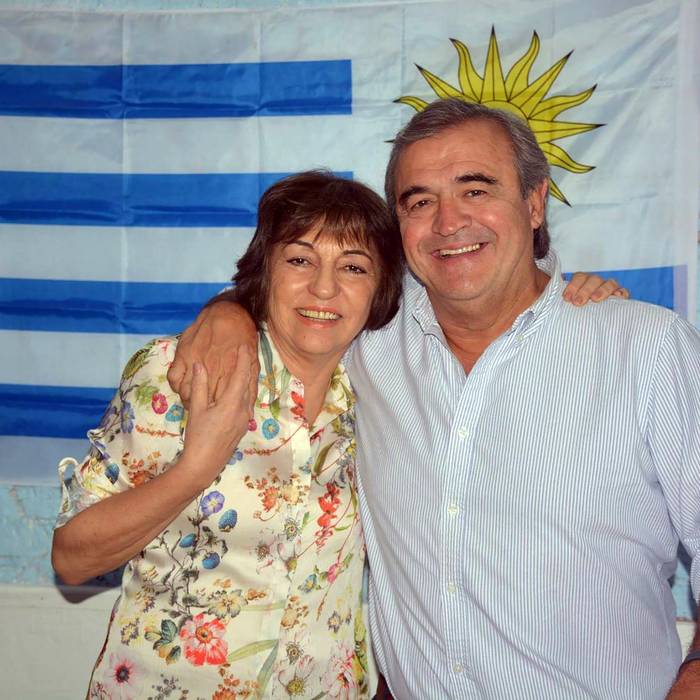 María Cristina Cedrez Silvera y Jorge Larrañaga. Foto: facebook