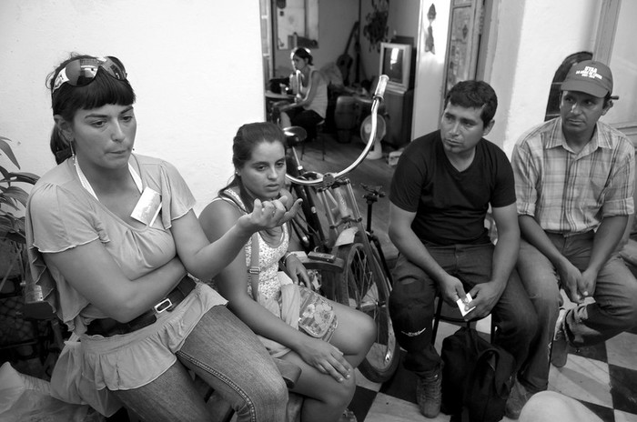 Daiana Díaz, Ana Laura Galván, Juan Santana y Enrique Machado. · Foto: Andrés Cuenca