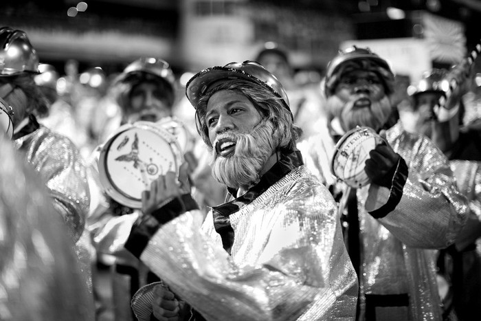 La escuela de samba del Grupo Especial Gaviões da Fiel desfila el domingo 19 en el sambódromo de Anhembí, en San Pablo. · Foto: EFE, Sebastião Moreira