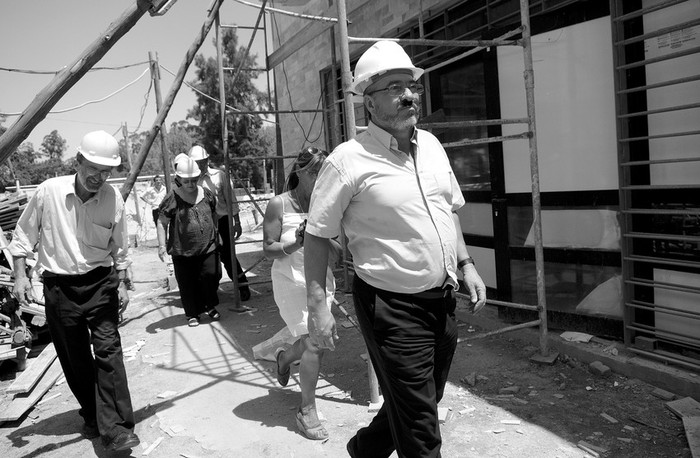 Recorrida de las autoridades de la educación por escuelas de Montevideo en obra. (archivo, febrero de 2012) · Foto: Nicolás Celaya