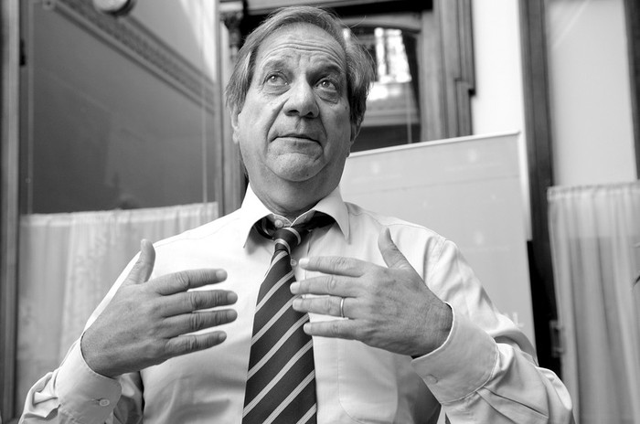 Sergio Abreu, ayer, en la casa del Partido Nacional. · Foto: Nicolás Celaya