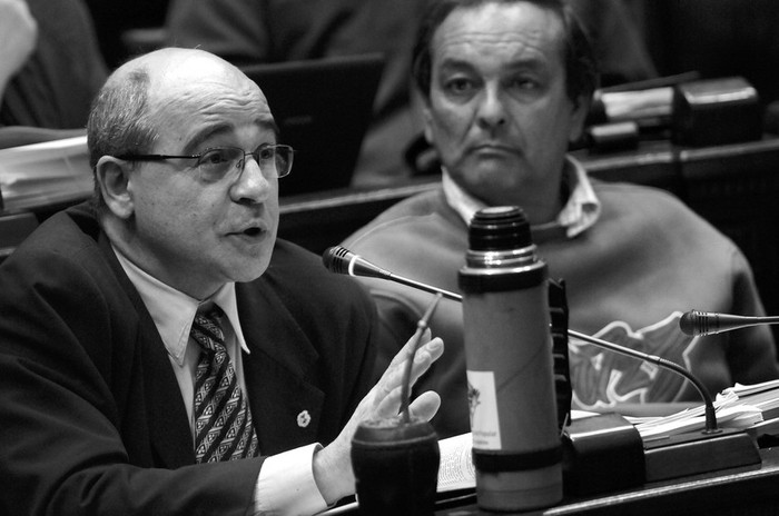 Álvaro Vega y Pablo Centurión en la Cámara de Diputados. (archivo, agosto de 2011) · Foto: Nicolás Celaya