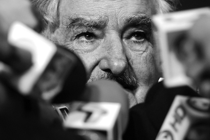 José Mujica tras visitar el Congreso de Intendentes. (archivo, febrero de 2011) · Foto: Nicolás Celaya