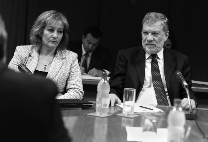 Carolina Cosse y Roberto Kreimerman, ayer, en la comisión de Industria, Energía y Minería de la Cámara de Diputados · Foto: Pedro Rincón
