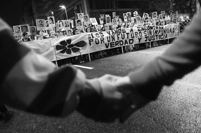 17º Marcha del Silencio, ayer, en la avenida 18 de Julio · Foto: Nicolás Celaya
