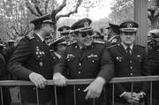 Entorno del desfile militar en conmemoración del aniversario del Ejército, ayer en Durazno.