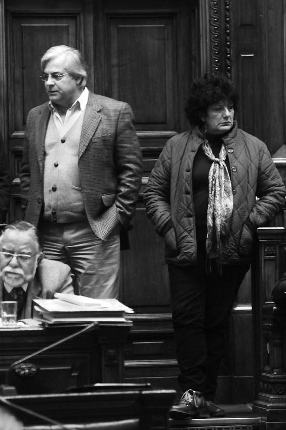 Los diputados José Bayardi, Gonzalo Mujica e Ivonne Passada en la interpelación al ministro
del Interior, Eduardo Bonomi. (archivo, junio de 2012) · Foto: Sandro Pereyra