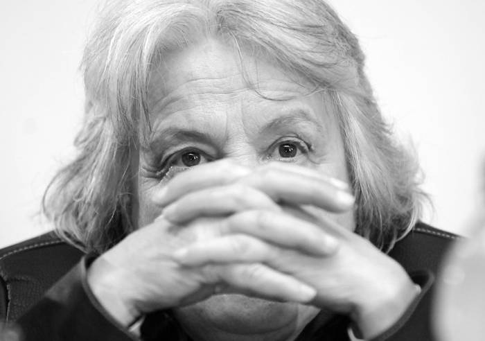 Lucía Topolansky durante un acto del Frente Amplio en la ciudad de Las Piedras. (archivo, agosto de 2011) · Foto: Victoria Rodríguez