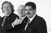 Los cancilleres de Uruguay, Luis Almagro, de Argentina, Héctor Timerman, y de Venezuela, Nicolás Maduro, ayer en Brasilia.