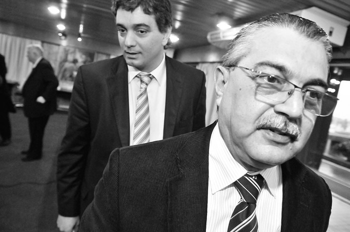 Ignacio Berti y Fernando Pasadores, autoridades de Pluna Ente Autónomo. · Foto: Javier Calvelo