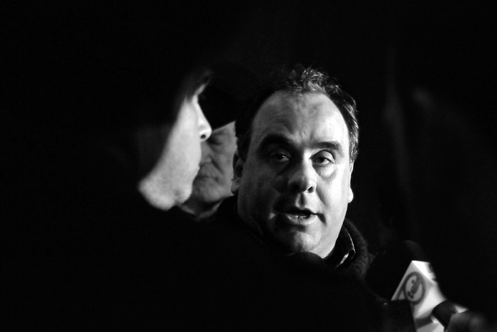 El dirigente de COFE, Joselo López, el martes, en el Palacio Legislativo. · Foto: Javier Calvelo