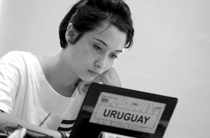 La representante uruguaya, Carmela Pérez, durante la competencia. · Foto: Victoria Rodríguez