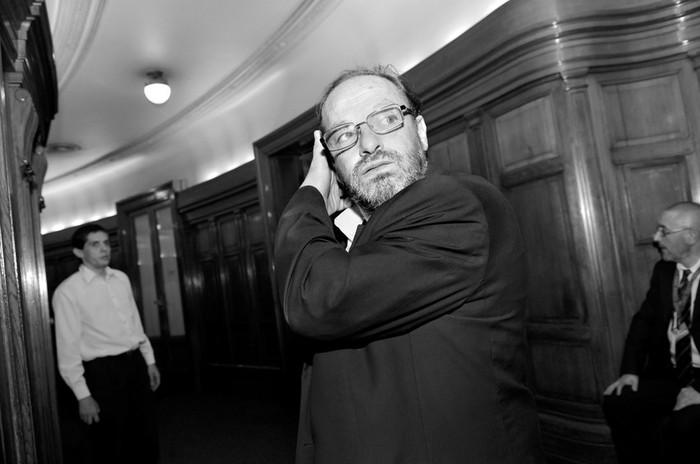 El ministro de Salud Pública, Daniel Olesker, ayer, en el ambulatorio de la Cámara de Diputados. · Foto: Nicolás Celaya