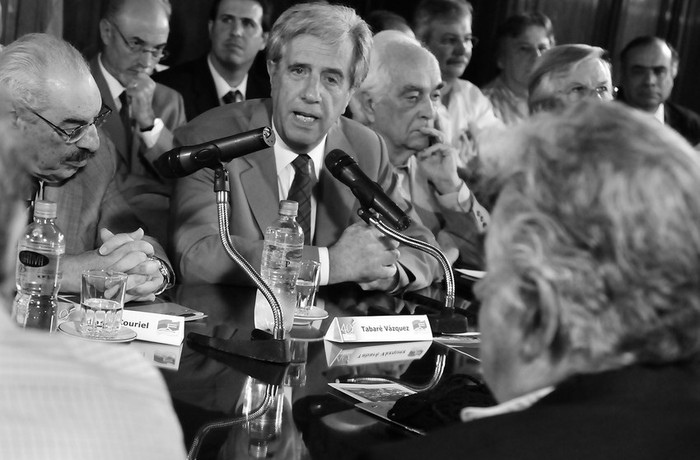 Acto de conmemoración de la sesión fundacional del Frente Amplio, el viernes, en el Palacio Legislativo. · Foto: Victoria Rodríguez